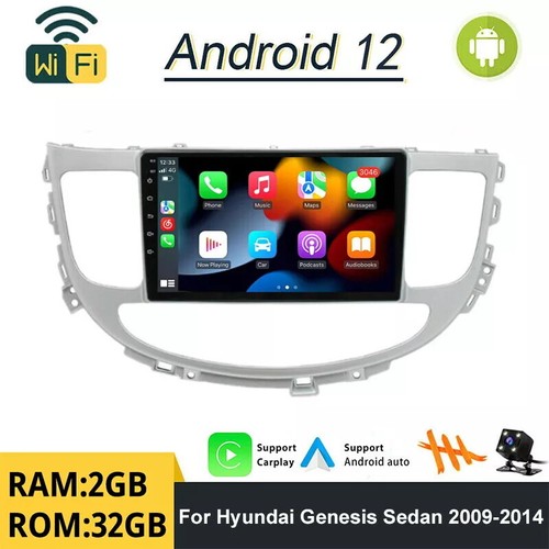 9" Android Car Stereo Radio GPS Carplay 32GB For 2009-2014 Hyundai Genesis Sedan - Bild 1 von 6