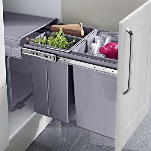 Pull Out Kitchen Bin Soft Close Sliding Recycling Waste Cabinet Cupboard 30/40L - Picture 31 of 37