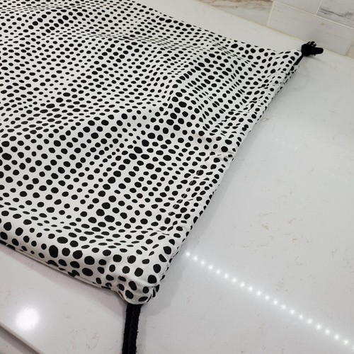 Very Brighton Black Dot Gold Heart Drawstring Laundry Gift Bag 29" x 20" - Picture 5 of 24