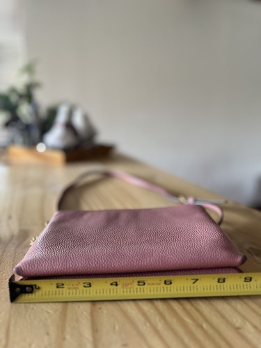 tory burch pink leather crossbody bifold gold chain (see Pics For Details) - Picture 4 of 11