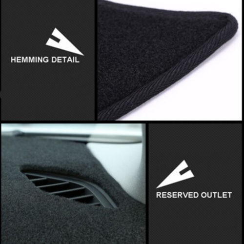For Honda Civic 2016-2021 Black Dashboard Cover Dashmat Dash Anti-Sun Mat Pad - Picture 6 of 9