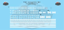 V&O Virginian and Ohio Railroad Locomotive Set O 1:48 Scale