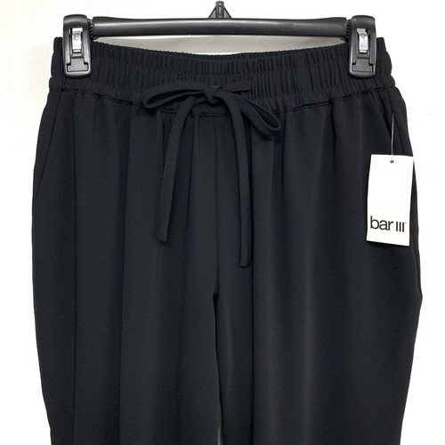 Bar III Women’s Drawstring Pants Black Casual Joggers Size S NWT - Picture 3 of 9