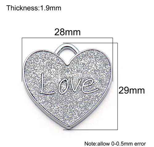 Targhetta ID cuore glitter LOVE PET incisa personalizzata con nome CATTO CANE | anello include - Foto 2 di 13