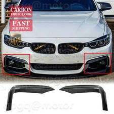 For BMW 2014-2017 F32 F33 F36 Carbon Front Bumper Upper Trim Air Vent Cover Fang