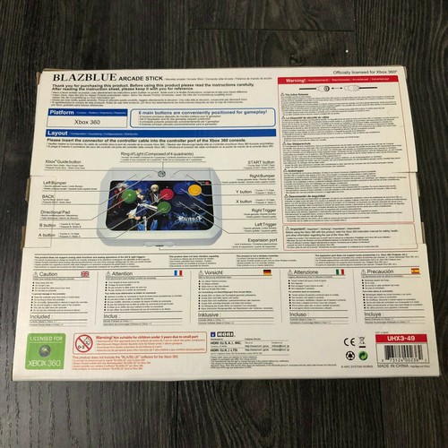 BlazBlue Continuum Shift Hori Ex2 Fighting Arcade Stick - Boxed Xbox 360 PC RARE - Picture 3 of 9