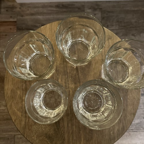 Vintage Libbey Duratuff Gläser schwere Becher 8 Panel Menge 5. 3 Größen. - Bild 5 von 20