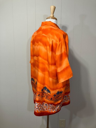 Men's EUC Pineapple Connection Button Front Rayon Hawaiian Camp Shirt Large - Picture 8 of 11