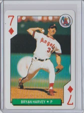 1991 U.S. Playing Card Co. 7 of Diamonds Bryan Harvey California Angels