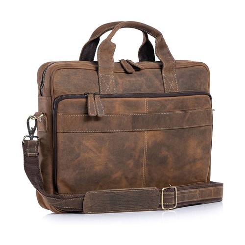 Leather briefcases Laptop Messenger Bags for Men and Women Best Office Bag - Picture 21 of 42