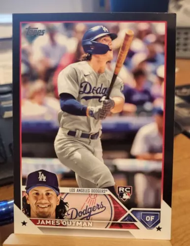 2023 Topps Black James Outman #395 29/72 Parallel Los Angeles Dodgers Rookie