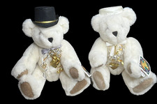 Vermont Teddy Bear Co Wedding Bride Groom Vintage Jointed Bears 16" With Tags