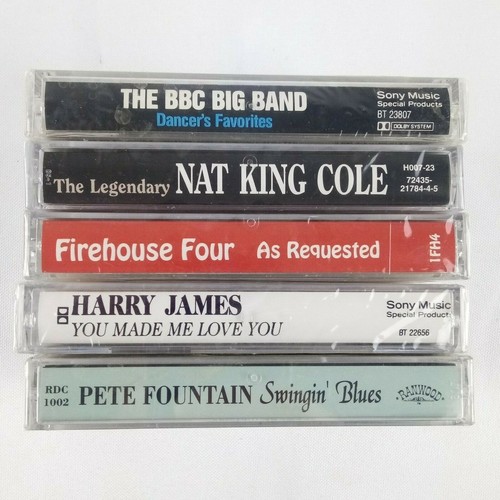 5 SEALED BIG BAND CASSETTES - FIREHOUSE FOUR + NAT KING COLE + PETE FOUNTAIN - Picture 2 of 7