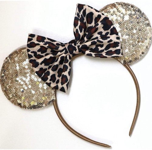 Leopard Mickey Ears, Cheetah Mickey Ears, Leopard Minnie Ears Cheetah Minnie NEW - Picture 1 of 4