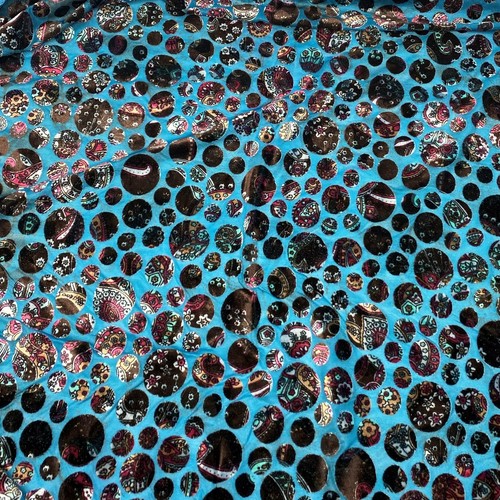 Terciopelo agotado con estampado de lunares de cachemira - Imagen 2 de 12