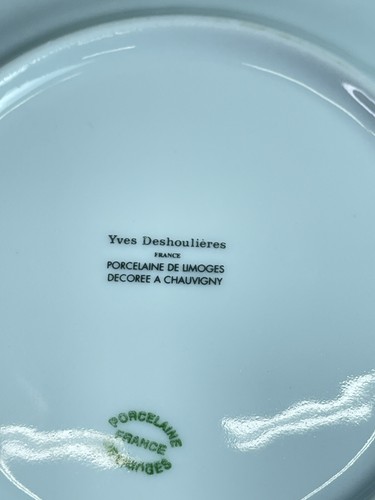 "Piatto Yves Deshoulieres porcellana di Limoges Francia The Confectioner 7 1/8" - Foto 5 di 6