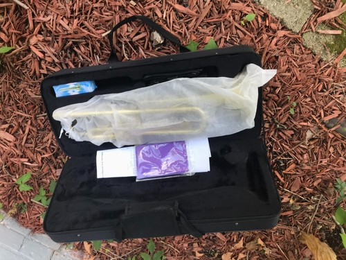 Gold Bb Student Band Trumpet with 7C Mouthpiece & Case Full Size Brass Trumpet - Picture 6 of 9