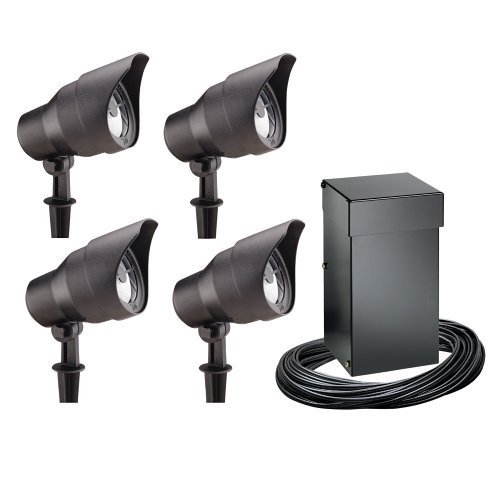 Intermatic Cl10304t Malibu Outdoor 4 Spot Light Kit 300 Watt Intermatic Malibu Cl1030 4t 4 Pack Landscape Light 300 Watt Power Timer Ml300rtw