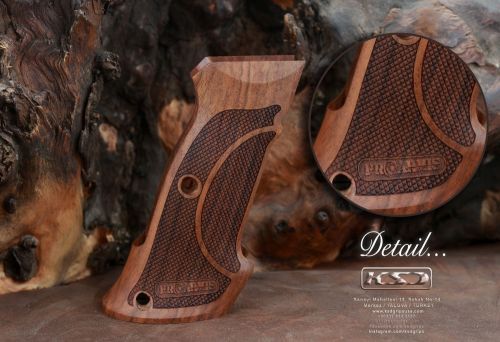 KSD Brand CZ (ProArmis Ver) Compatible Walnut Grips Diamond - Picture 2 of 3