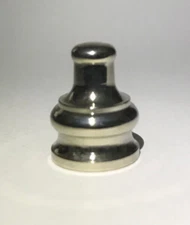 New 1/2" Height Nickel Plated Brass Pyramid Lamp Finial, 1/8F Tap(3/8") #BF966N