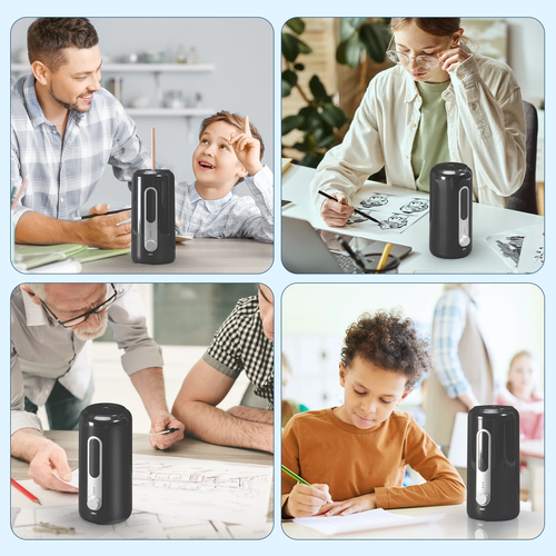Auto Electric Pencil Sharpener 7-12mm - USB/Battery - 5 Sharpness Settings - Picture 8 of 8