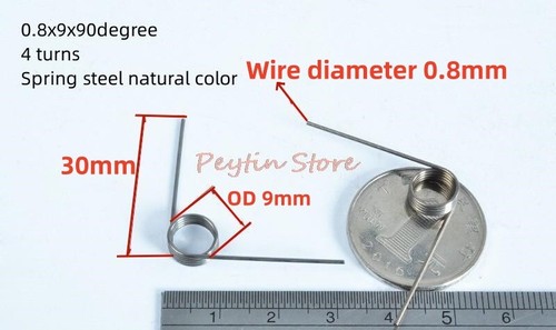 10)0,3 ~ 1,6 mm Federstahl oder 304 kleine V-förmige Spule Torsionsfeder 90 ~ 180 Grad - Bild 38 von 69
