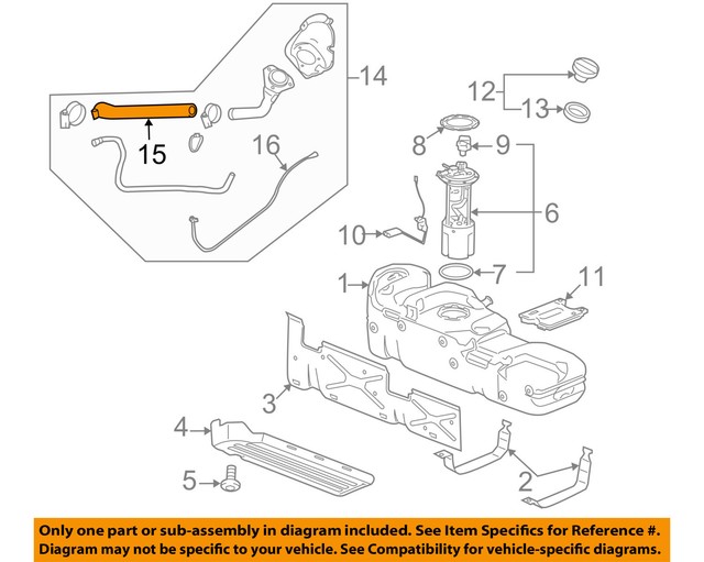 GM OEM Fuel System-Filler Hose 22951229