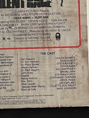 Silent Rage - Chuck Norris - CED Video Disc (1983) Selectavision RARE Movie - Picture 4 of 6