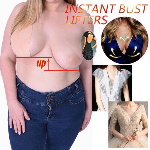 Body Invisible Bra Boob Tape Nipple Cover Bust Breast Lift Push Up Sticky Bra UK - Picture 7 of 14