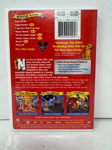 Disney Sing-Along-Songs: The Lion King - Circle of Life (DVD) Good Condition!!! - Bild 3 von 3