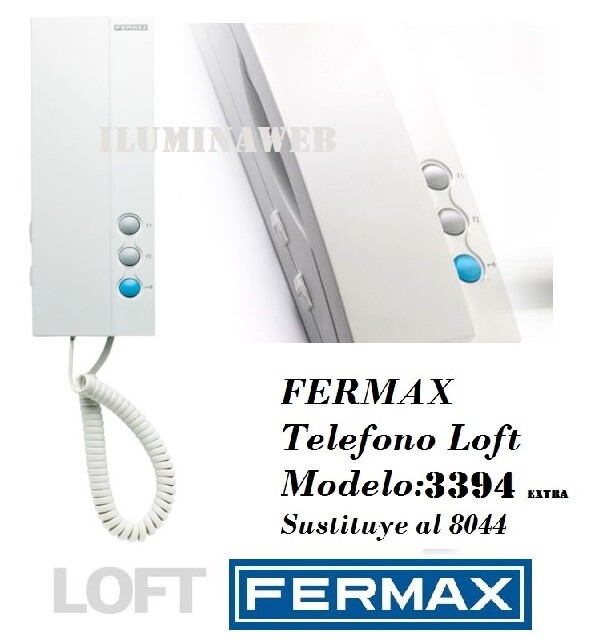 Telefono LOFT FERMAX EXTRA 3394 telefonillo portero electronico =8044,20440