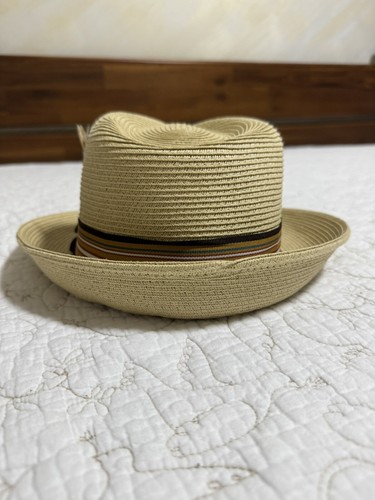 Jaxon Man’s Small Ridley C-Crown Fedora Natural Toyo Straw Hat - Picture 5 of 9