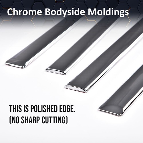 Fit For 2019-2022 Chevy Silverado 1500 Crew Cab Chrome Bodyside Moldings Trims - Picture 4 of 8