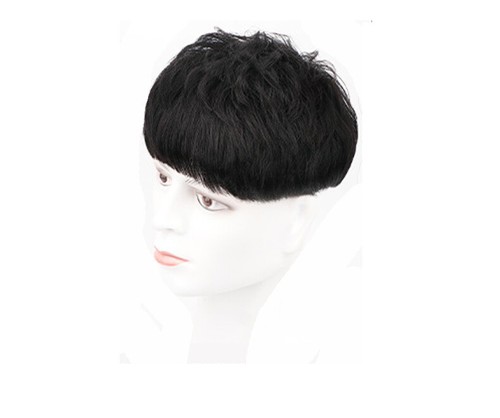 Short Toppers Hairpiece Real Human Hair Clip in Wiglet Hair PiecesWig for Men - Picture 15 of 15