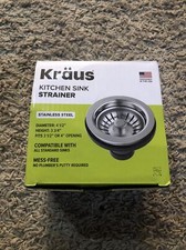 Kraus Removable 4 1/2" Kitchen Sink Strainer Stainless Steel ST-2HD New With Box