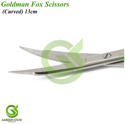 5 tijeras Goldman Fox afiladas curvas dentales quirúrgicas Goldmanfox - Imagen 3 de 3