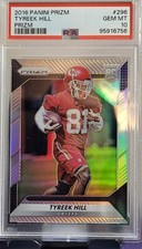 2016 Panini Silver Prizm #296 Tyreek Hill Kansas City Chiefs RC Rookie PSA 10