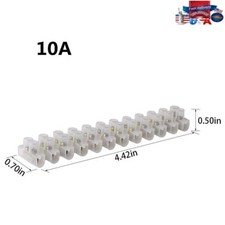 10PCS 10 Amp 12 Position Dual Row Terminal Strip Screw Terminal Barrier Block