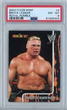 2002 Fleer WWF Royal Rumble #4 Brock Lesnar RC PSA 8 NM-MT POP 36 WWE