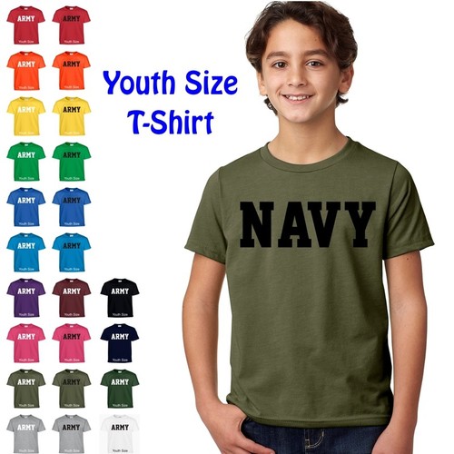 US NAVY Kids Boys Girls T Shirt Child Children YOUTH FIT Tee T Shirt - Picture 1 of 25