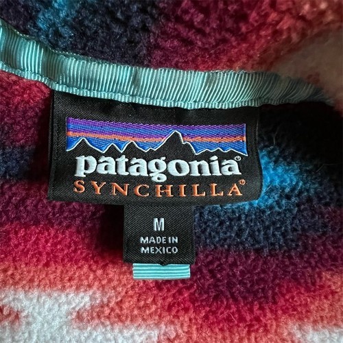 Patagonia Fleecepullover Damen M rot Synchilla Aztekenmuster geometrisch - Bild 3 von 4