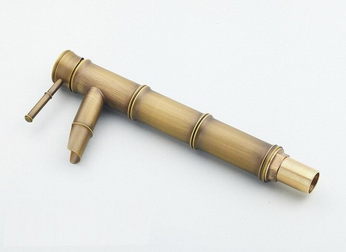 Bamboo Style Waterfall Antique Brass Mixer Tap Bathroom Sink Faucet 2an016 - Picture 9 of 9