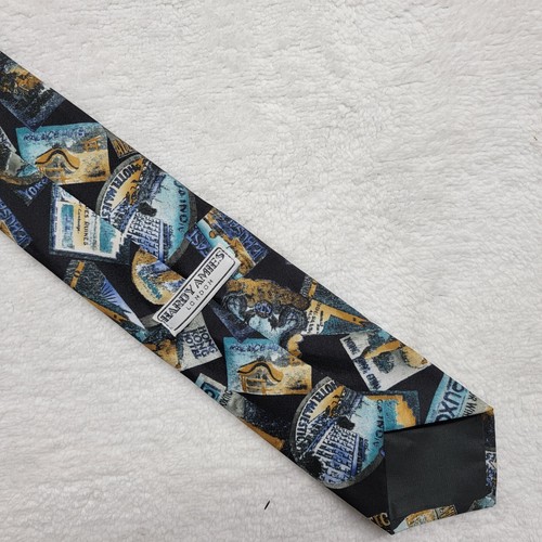 Silk Tie London Multicolor Hardy Amies - Picture 14 of 18