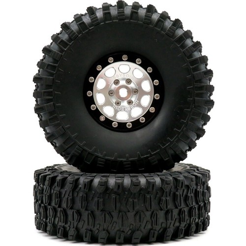 4pcs RC 1.9 Tires Tyre 120mm & 1.9 Beadlock Wheel Rim For SCX10 TRX4 Mud Crawler - Picture 23 of 41