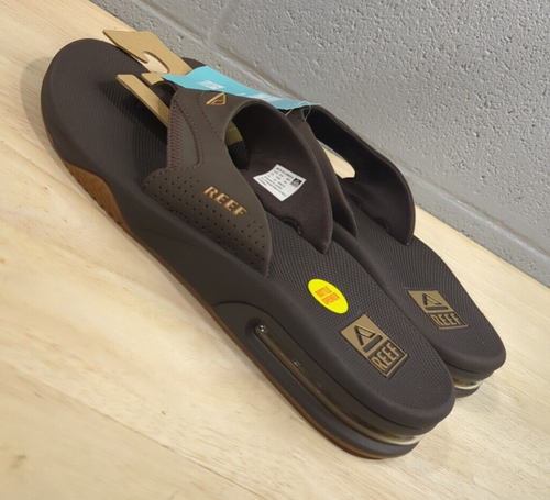 REEF Fanning Men’s Flip-Flop Size 10 Sandal & Sole Bottle Opener (Brown) NEW O10 - Picture 6 of 6