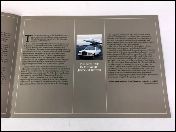 1983 1984 Rolls Royce Car Brochure Catalog Silver Spur Spirit Corniche Camargue Foto 2 de 4