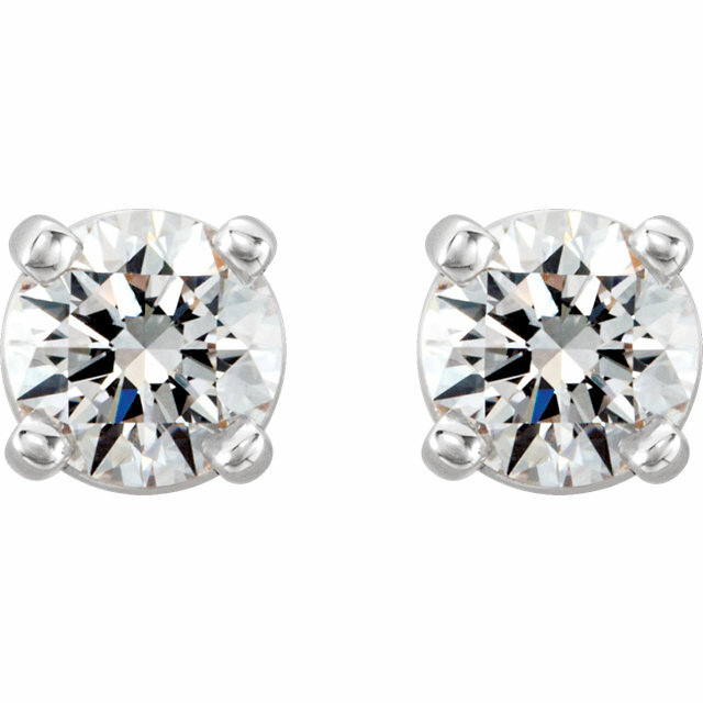 LabGrown Diamond Stud Earrings In 14K White Gold (1/3 ct. tw.) eBay