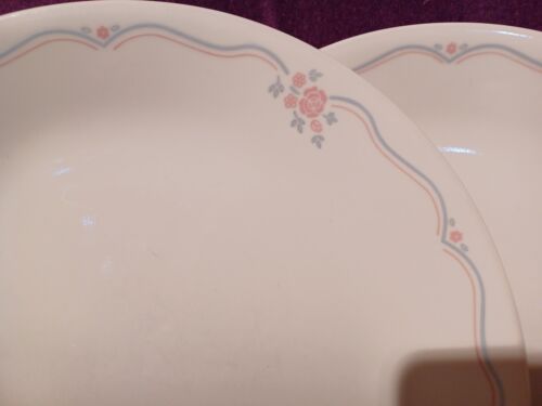 Lote de 3 platos de cena Corning Corelle patrón ""desayuno inglés"" 10,25"" rosa - Imagen 2 de 3