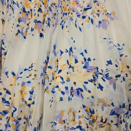 Vince Camuto Pleated Skirt Womens Small Lined Floral Accordion Flowy Cottagecore - Picture 4 of 17