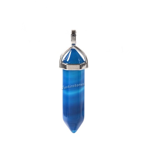 32mm hexagonal pendant beads gemstone jewelry making crystal healing focal bead - Picture 66 of 142